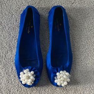 Kate Spade Embellished Silk Flats